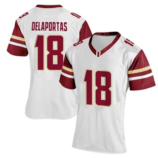 Peter Delaportas Replica White Women's Boston College Eagles Women Football Jersey