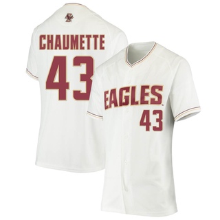 Rafe Chaumette Replica White Women's Boston College Eagles Performance Baseball Jersey