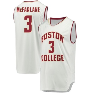 Roger McFarlane Replica White Men's Boston College Eagles Basketball Jersey