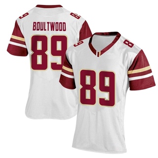 Ryan Boultwood Replica White Women's Boston College Eagles Women Football Jersey