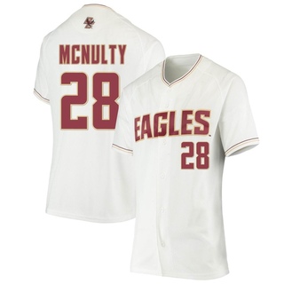 Sam McNulty Replica White Women's Boston College Eagles Performance Baseball Jersey