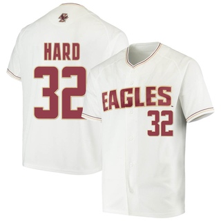 Sean Hard Replica White Men's Boston College Eagles Performance Baseball Jersey