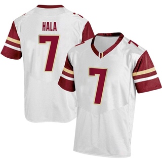 Sione Hala Replica White Men's Boston College Eagles Football Jersey