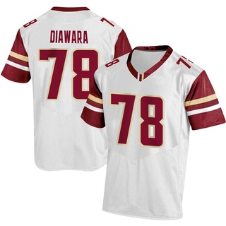 Souleye Diawara Replica White Men's Boston College Eagles Football Jersey