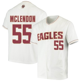 Stephen McLendon Replica White Men's Boston College Eagles Performance Baseball Jersey