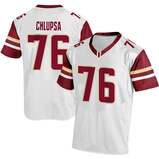 Tanner Chlupsa Replica White Men's Boston College Eagles Football Jersey