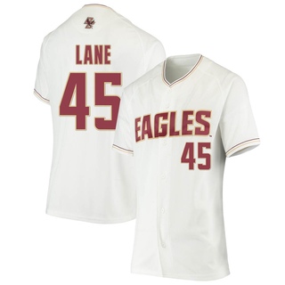 Travis Lane Replica White Women's Boston College Eagles Performance Baseball Jersey