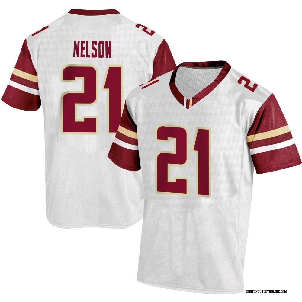 Men's ProSphere #1 White Boston College Eagles Football Jersey