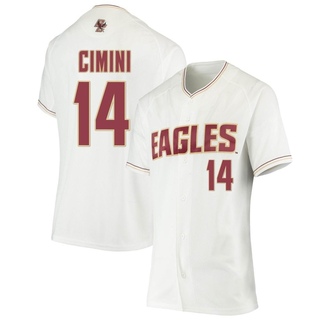 Vince Cimini Replica White Women's Boston College Eagles Performance Baseball Jersey