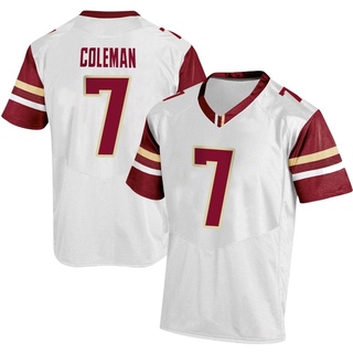 Xavier Coleman Replica White Men's Boston College Eagles Football Jersey