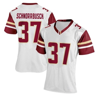 Zach Schnorrbusch Replica White Women's Boston College Eagles Women Football Jersey